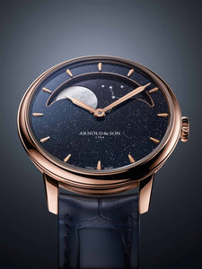 Arnold & Son Perpetual Moon 38 Red Gold Blue Aventurine Watch