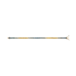 6.68 Carat Rainbow Sapphire Line Bracelet
