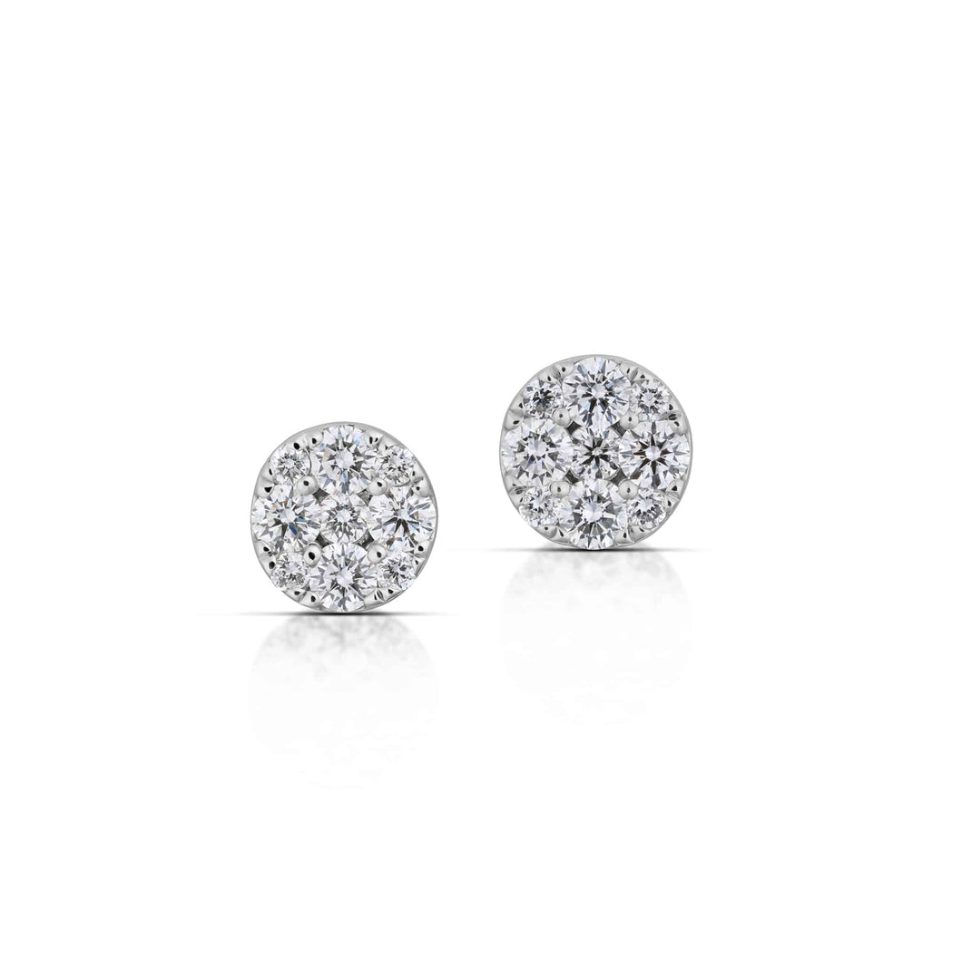 0.25 Carat Diamond Cluster Earrings