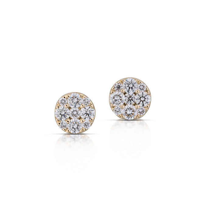 0.25 Carat Diamond Cluster Stud Earrings