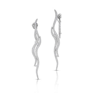 12.84 Carat Freeform Diamond Fashion Earrings