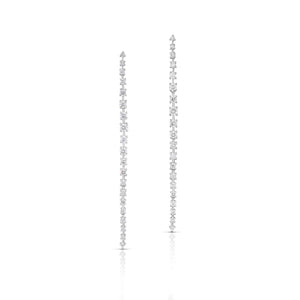 0.88 Carat Diamond Line Earrings