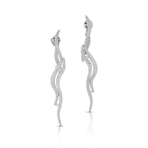 12.84 Carat Freeform Diamond Fashion Earrings