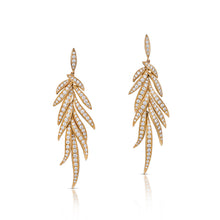 2.40 Carat Diamond Leaf Dangle Earrings