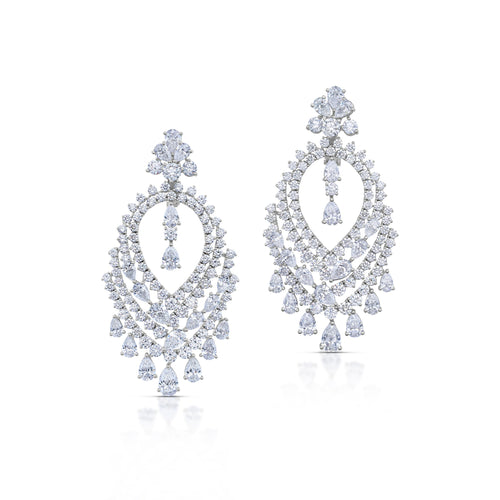 17.64 Carat Diamond Chandelier Earrings