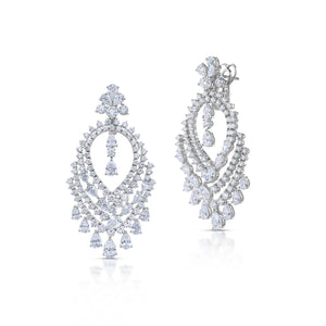 17.64 Carat Diamond Chandelier Earrings