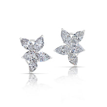 14.17 Carat Pear and Marquise Cut Diamond Cluster Earrings