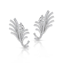 3.50 Carat Diamond Feather Earrings