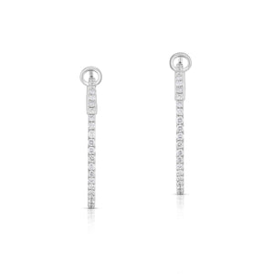 1.40 Carat Diamond Inside Out Hoop Earrings