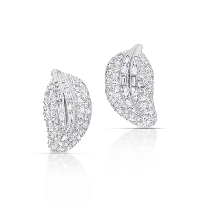 1.70 Carat Diamond Leaf Earrings

