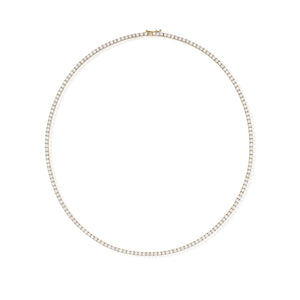 8.06 Carat Yellow Gold Diamond Line Necklace