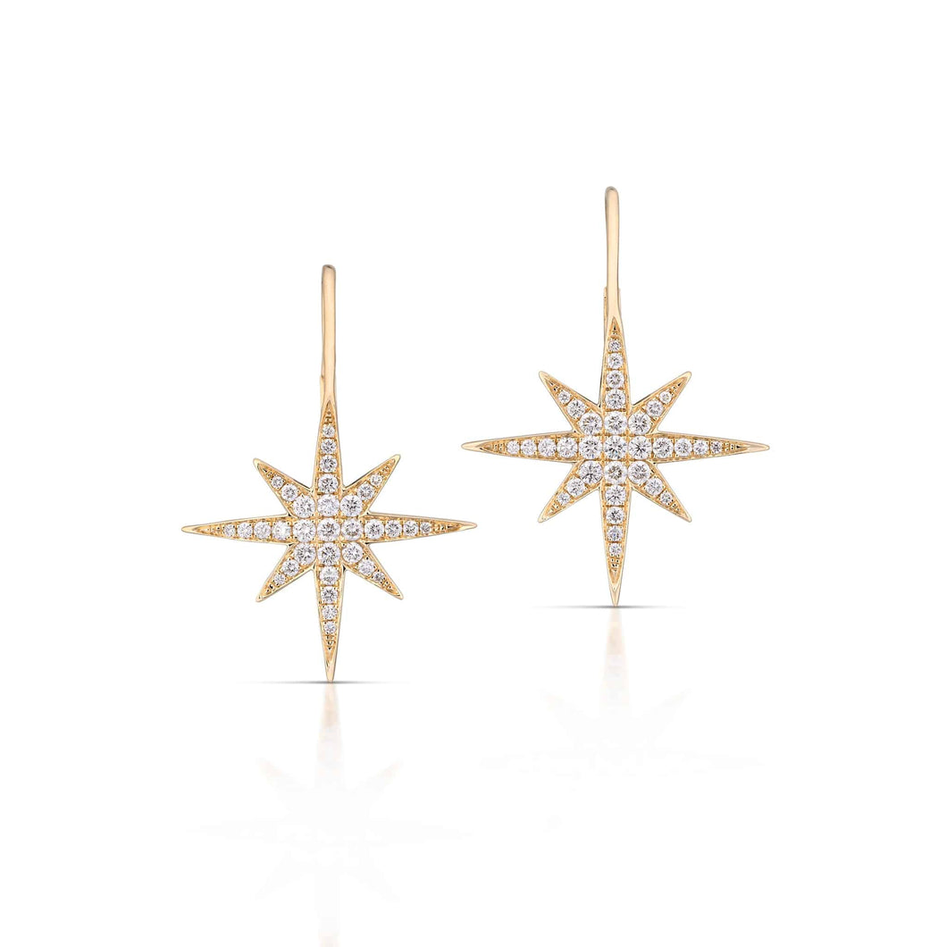 0.89 Carat Diamond Star Earrings