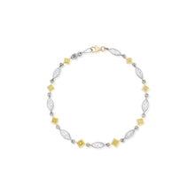 4.17 Carat Fancy Yellow and White Diamond Bracelet