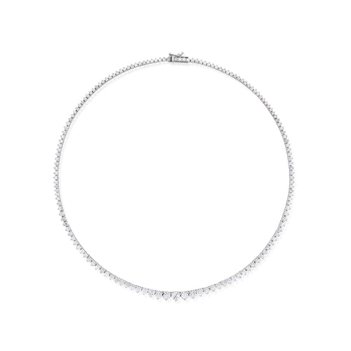 9.11 Carat Graduated Diamond Line Necklace
