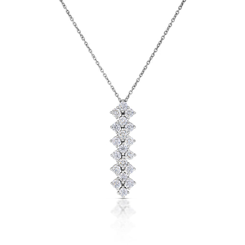 1.90 Carat Diamond Line Necklace