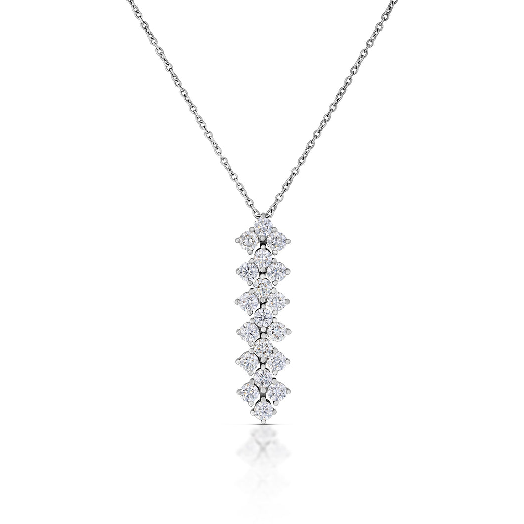 1.90 Carat Diamond Line Necklace