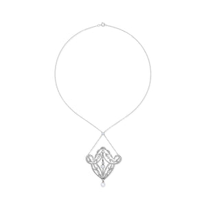 1.60 Carat Edwardian Diamond Lavalier Necklace