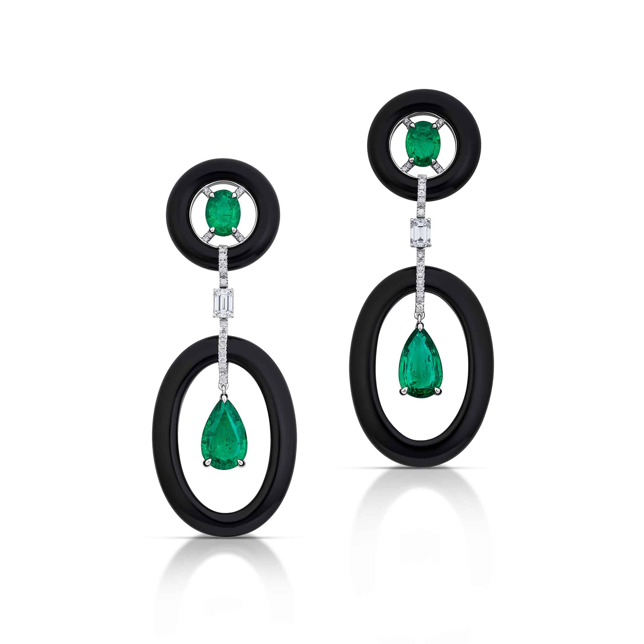 Onyx diamond earrings Clearance