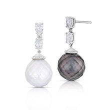 0.62 Carat Diamond and Pearl Drop Earrings