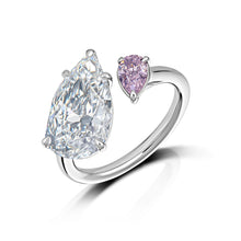 5.02 Carat Pear Shaped Internally Flawless Diamond Ring