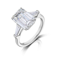 5.07 Carat Emerald Cut Diamond Ring
