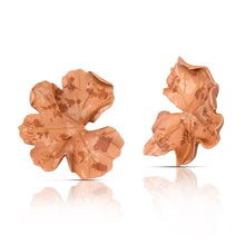 "Geranium Autumn" Sculpted Aluminum Earrings