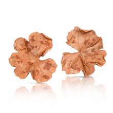 "Geranium Autumn" Sculpted Aluminum Earrings