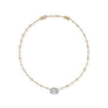 9.28 Carat Oval Diamond Link Necklace
