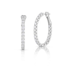 3.46 Carat Diamond Inside Out Hoop Earrings