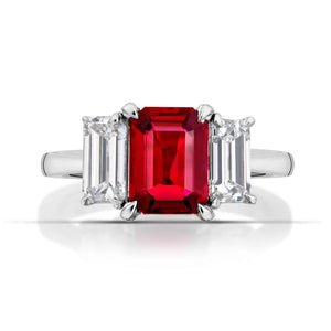 1.86 Carat Ruby and Diamond Ring