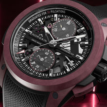 Noqain Wild ONE Skeleton Chrono Burgundy Limited Edition Watch