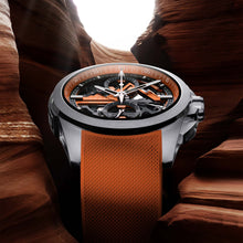 Norqain Independence Skeleton Chrono 42mm Orange Watch