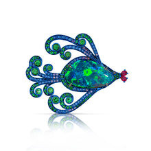 13.00 Carat Opal Kissing Fish Brooch