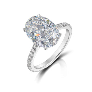 5.02 Carat Oval Cut Diamond Ring