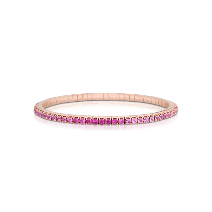 4.23 Carat Pink Sapphire Ombre Bracelet