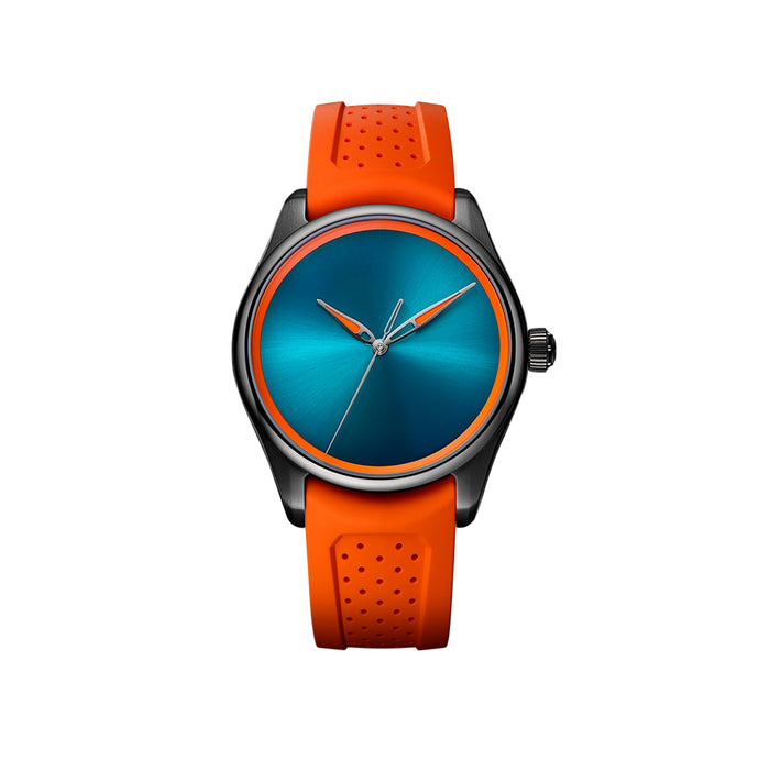 H. Moser & Cie. Pioneer Centre Seconds Spiced Aqua Steel Black DLC Watch