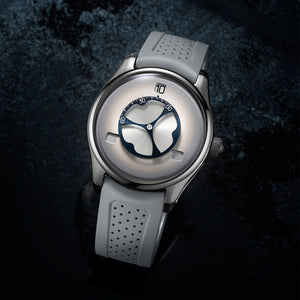 H. Moser & Cie. Pioneer Flying Hours White Fumé Watch
