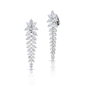 Marquise Diamond Chandelier Earrings