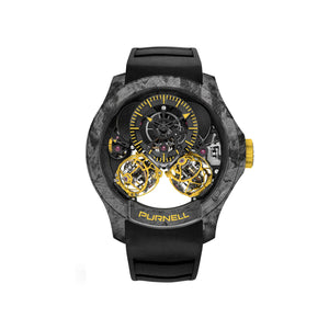 Purnell Escape II Forged Carbon Yellow mechanical watch