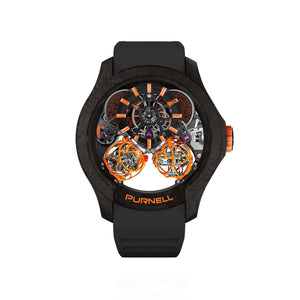 Purnell Escape II Forged Carbon Orange Watch