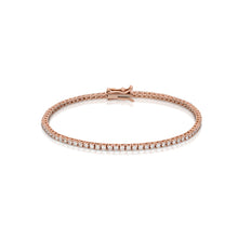 2.18 Carat Rose Gold Diamond Line Bracelet