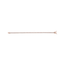 2.18 Carat Rose Gold Diamond Line Bracelet