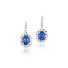 Gold, Sapphire and Diamond Earrings