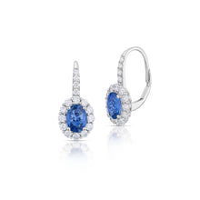Gold, Sapphire and Diamond Earrings