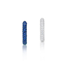 0.54 Carat Sapphire and Diamond Reversible Huggie Earrings