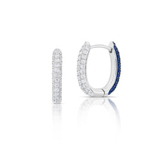0.54 Carat Sapphire and Diamond Reversible Huggie Earrings