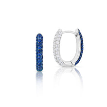 0.54 Carat Sapphire and Diamond Reversible Huggie Earrings