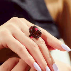 9.04 Carat Rubellite Tourmaline and Red Spinel Ring