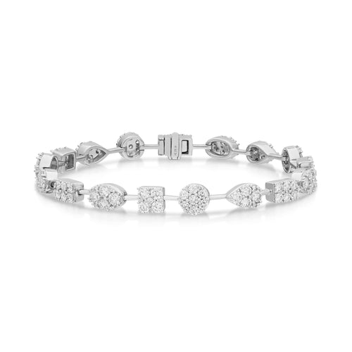 5.28 Carat Geometric Diamond Bracelet