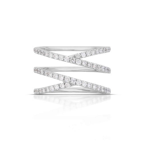 0.72 Carat Diamond Bypass Ring
